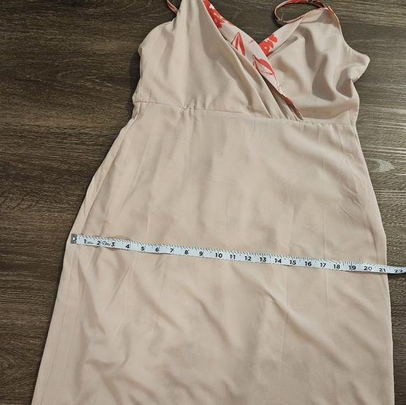 Badgley Mischka Floral Print Sweetheart Neck Sleeveless Lined Satin Midi Dress - Picture 13 of 16